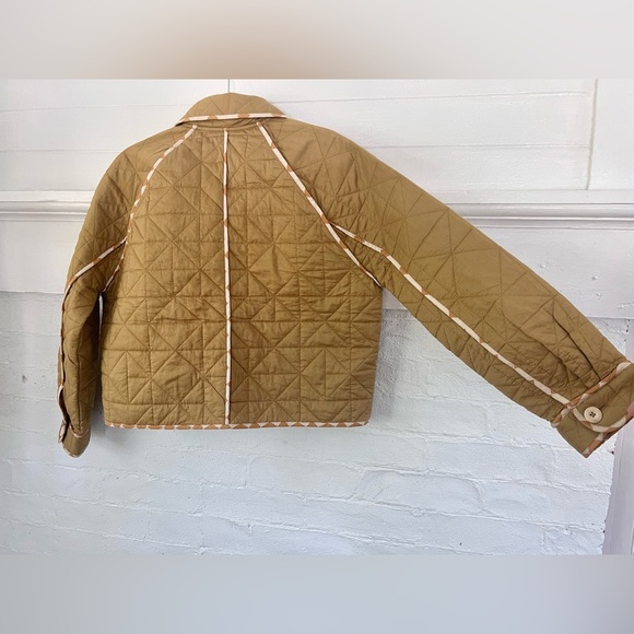 Madewell Quilted Cropped Cotton Jacket Lightweight Button Front Chore Jacket - Picture 5 of 14
